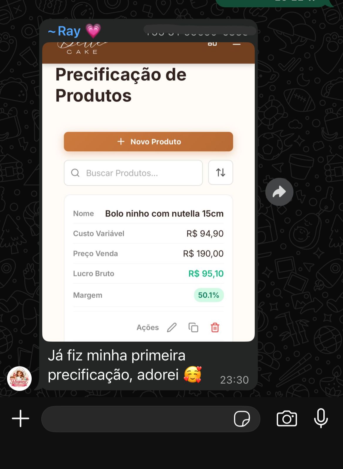 Depoimento 2 sobre a Ferramenta de precificação